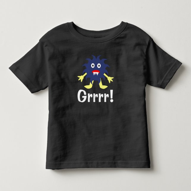 Navy Blue Monster - Kleinkind Fine Jersey T - Shir Kleinkind T-shirt (Vorderseite)