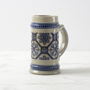 “Navy Blue Mosaik” Bierglas