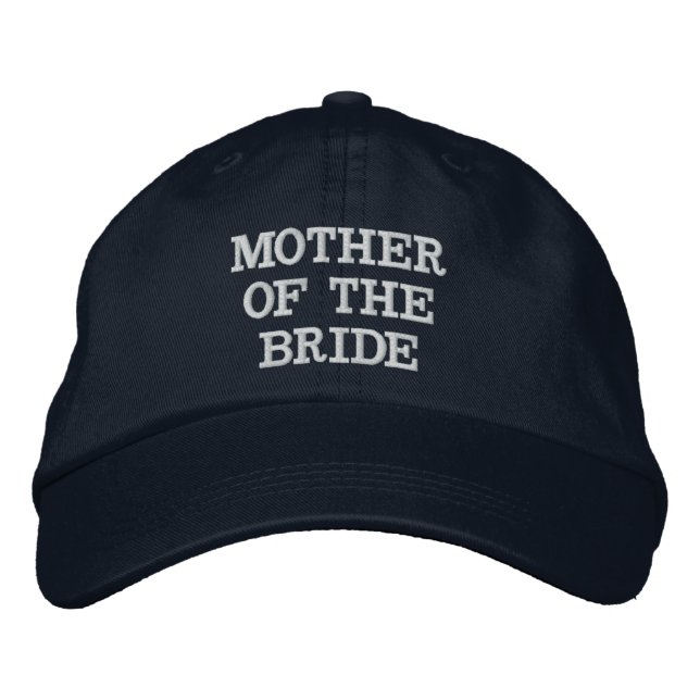 Navy Blue Mother of the Bride Adjustable Hat Bestickte Baseballkappe (Vorderseite)