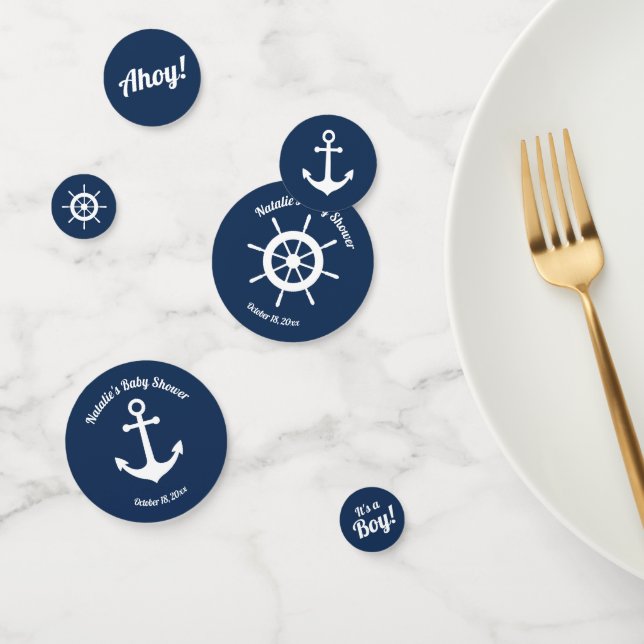 Navy Blue Nautical Es ist eine Baby-Dusche Konfetti (Gruppe)