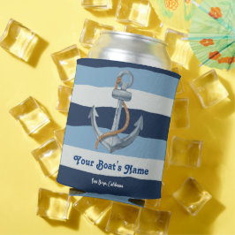 Navy Blue Nautical Willkommen bei Custom Boote Dosenkühler
