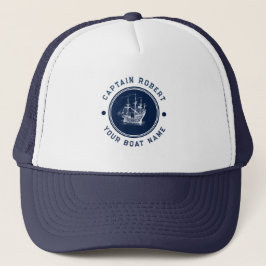 Navy Blue Nautical Wind Sailing Truckerkappe