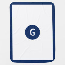 Navy Blue Niedlicher Personalisierter Name und Mon