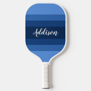 Navy Blue Ombre Stiped Custom Pickleball Schläger
