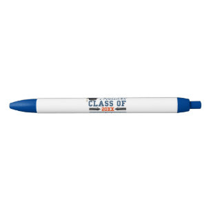 Navy Blue Orange Typografy Abschluss Pen Kugelschreiber