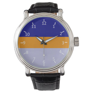 Navy Blue, Orange und Periwinkle Armbanduhr