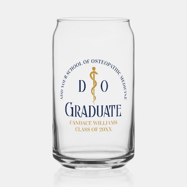Navy Blue Osteopathic Medical School Abschluss Dosenglas (Vorderseite)