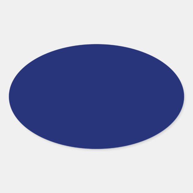Navy Blue Oval Aufkleber (Vorderseite)