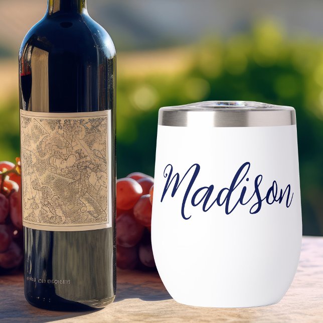 Navy Blue Personalisiert Name in Kursivschrift (Von Creator hochgeladen)