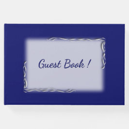 Navy Blue Personalisiert Spine Gästebuch