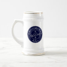 Navy Blue Personalisiert Trauzeugen