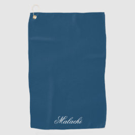 Navy Blue Personalized Golf Towel with Custom Name Golfhandtuch