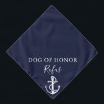Navy Blue Pet Dog Anchor Nautical Wedding Halstuch<br><div class="desc">Eine super niedliche Hochzeitsbandana mit einem Schiffsanker,  den Sie mit dem Namen Ihres Hundes und ihrer Ehrenrolle an Ihrem besonderen Tag personalisieren können. Entwickelt von Thisisnotme©</div>