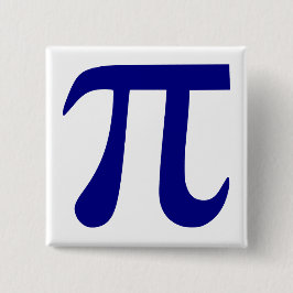 Navy Blue Pi Symbol Button