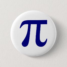 Navy Blue Pi Symbol Button