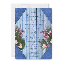 Navy - Blue & Pink Blume Verlobung