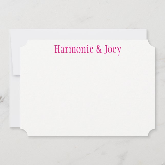 Navy Blue Pink Wedding Hashtag Vielen Dank Mitteilungskarte (Vorderseite)