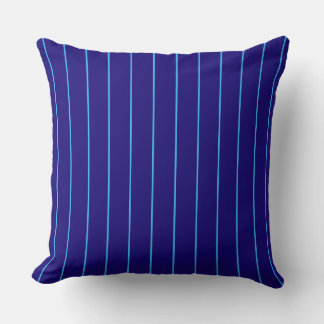 Navy Blue Pinstripe Throw Pillow | Modern Coastal  Kissen