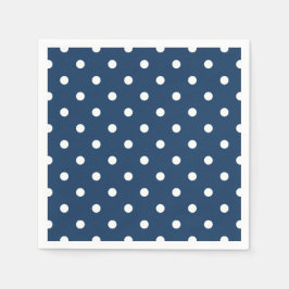 Navy Blue Polka Dot Serviette