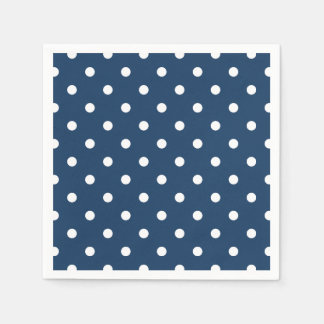 Navy Blue Polka Dot Serviette