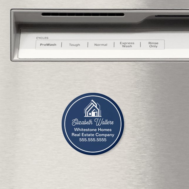 Navy Blue Real Estate Company Customized Realtor Magnet (In Situ (Geschirrspüler))