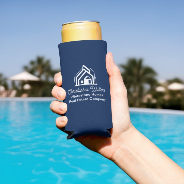 Navy Blue Real Estate Company Customized Realtor Selters Dosenkühler (In Situ Pool)