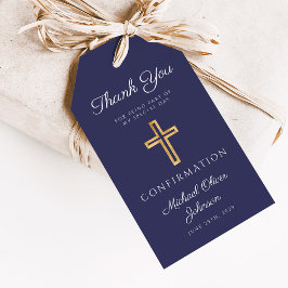 Navy Blue Religious Cross Boy Confirmation Geschenkanhänger
