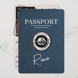 Navy Blue Reno Passport Save the Date