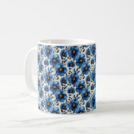 Navy Blue Retro Niedliche Vintage Elegante Chic Bl Kaffeetasse
