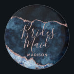 Navy Blue & Rose Gold Foil Agate Marble Bridesmaid Magnet<br><div class="desc">Navy Blue & Rose Gold Foil Watercolor Marmor Agate Gilded Geode Design,  mit modernen und Script-Schriftart. Trendy und Chic Wedding Bridesmaid Magnet! ~ Karo mein Shop zu sehen,  die gesamte Hochzeitssuite für dieses Design!</div>