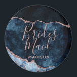 Navy Blue & Rose Gold Foil Agate Marble Bridesmaid Magnet<br><div class="desc">Navy Blue & Rose Gold Foil Watercolor Marmor Agate Gilded Geode Design,  mit modernen und Script-Schriftart. Trendy und Chic Wedding Bridesmaid Magnet! ~ Karo mein Shop zu sehen,  die gesamte Hochzeitssuite für dieses Design!</div>