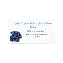 Navy Blue Rose Gold Leaf-Adresse