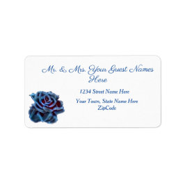 Navy Blue Rose Gold Leaf-Adresse Adressaufkleber