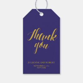 Navy Blue Rustic Chic Wedding Danke, dass ihr Tags Geschenkanhänger