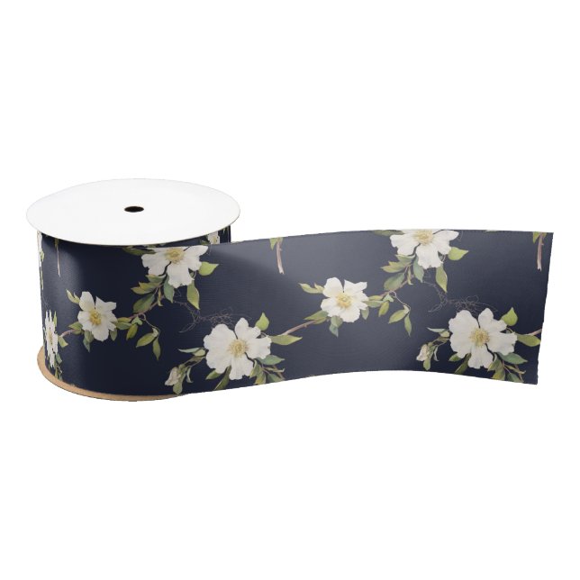 Navy Blue Satinband (Spule)