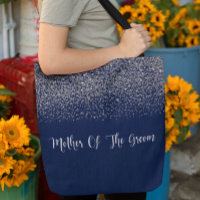 Navy Blue Silver Glitzer Hochzeit Mutter von Gräue