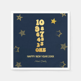Navy Blue Silvester Party Serviette