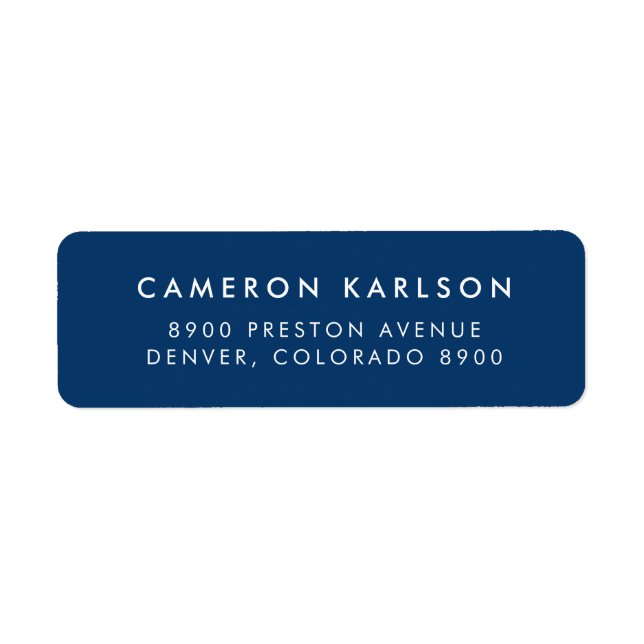 Navy Blue Simple San Serif Typografie (Vorne)