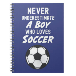 Navy Blue Soccer Geschenke für Boys Team Player Sp Notizblock