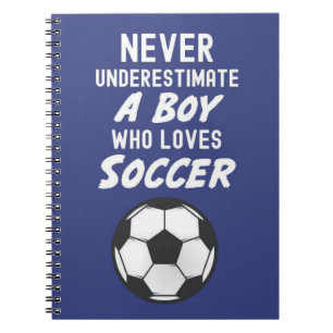 Navy Blue Soccer Geschenke für Boys Team Player Sp Notizblock