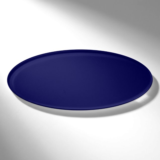 Navy Blue Solid Color Anpassen Namenschild (Vorderseite)