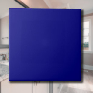 Navy Blue Solid Color   Classic   elegant Fliese