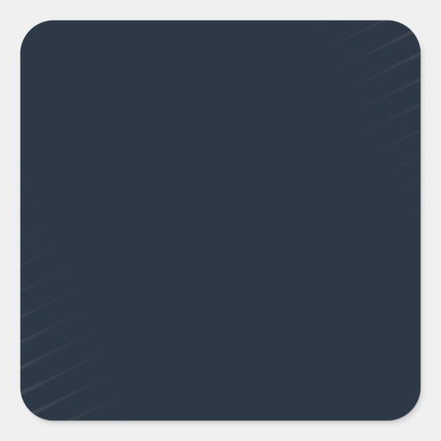 Navy Blue Solid Color Quadratischer Aufkleber (Vorderseite)