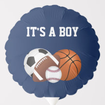 Navy Blue Sports Baby Dusche Es ist ein Boy Balloo
