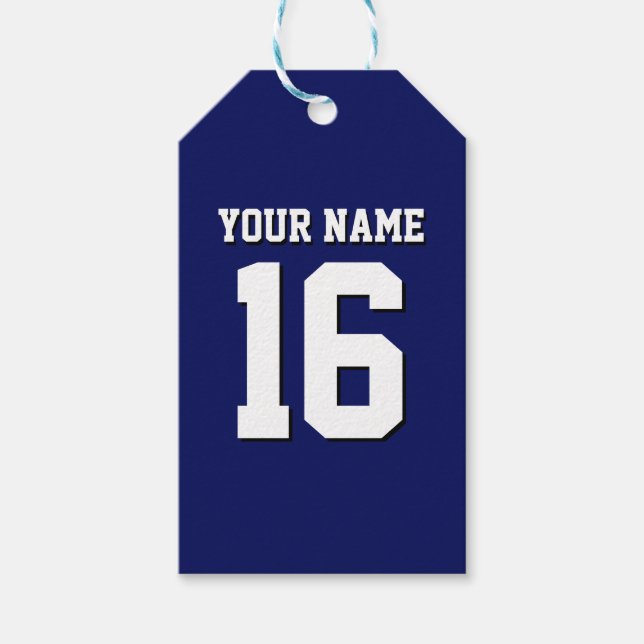Navy Blue Sports Jersey Team Jersey Geschenkanhänger (Vorderseite)