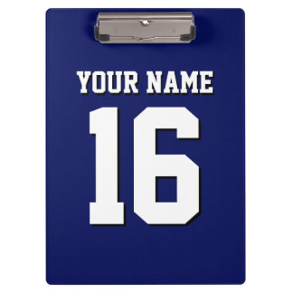 Navy Blue Sports Jersey Team Jersey Klemmbrett