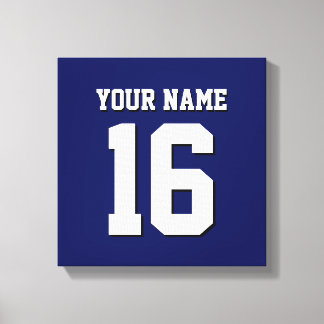 Navy Blue Sports Jersey Team Jersey Leinwanddruck