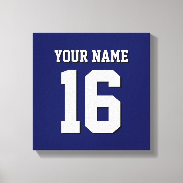 Navy Blue Sports Jersey Team Jersey Leinwanddruck (Vorderseite)