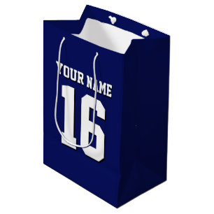 Navy Blue Sports Jersey Team Jersey Mittlere Geschenktüte