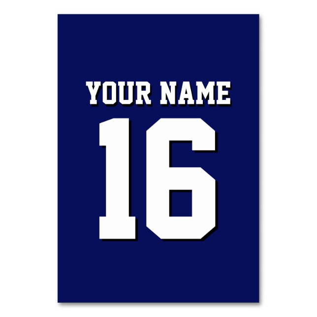 Navy Blue Sports Jersey Team Jersey Tischnummer (Vorderseite)